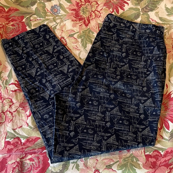 Vintage RALPH LAUREN Size 16 Stretch 5-Pkt Boat Sailing Yacht Graphic Preppy NEW - Picture 3 of 16